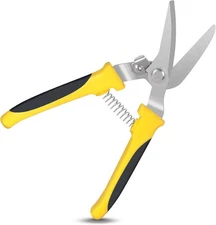 Tin Snips for Cutting Metal Sheet, Upgrade Heavy Duty Aviation Tin Snips with Sh