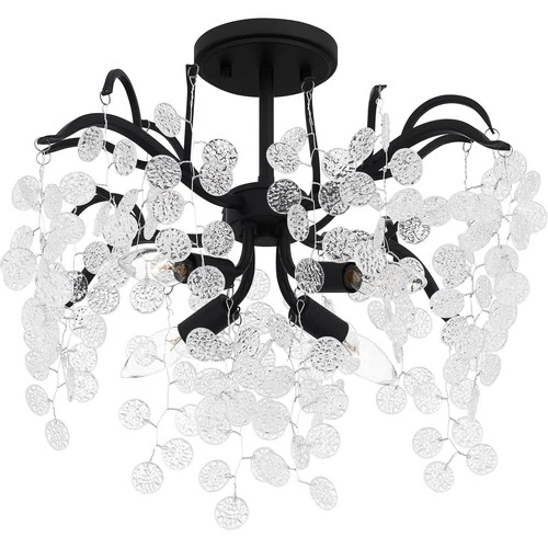 Earth Black Four Light Semi Flush Mount from the Maple Collection - Picture 4 of 5