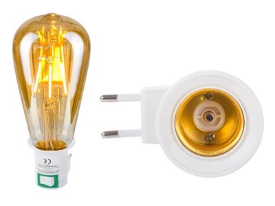 E27 Light Bulb Socket Adapter with Switch Plug 230V   Lamp Holder Converter