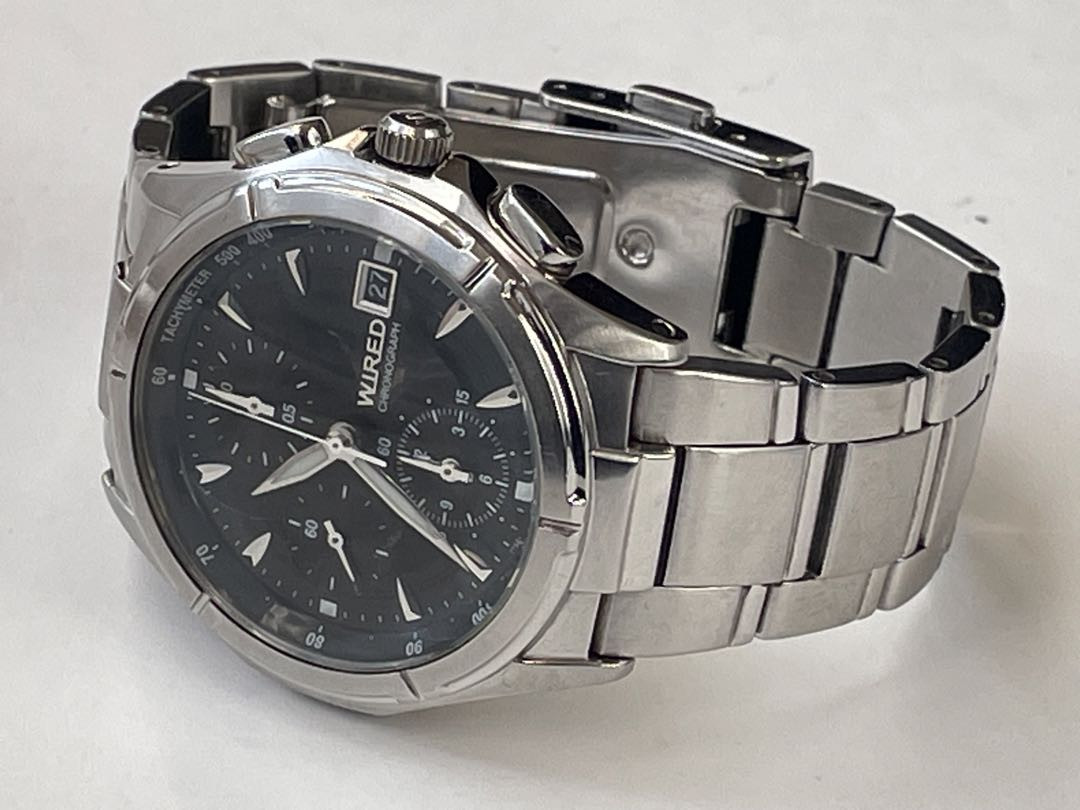 時計 SEIKO WIRED 7T92-0GB0 CHRONOGRAPH Seiko Wired 7T92-0Gb0 Analog Quartz Men Chronograph Vintage