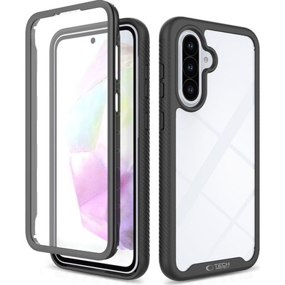 Handyhülle für Galaxy A36 / A56 5G Tech-Protect Case Cover Transparent / Schwarz