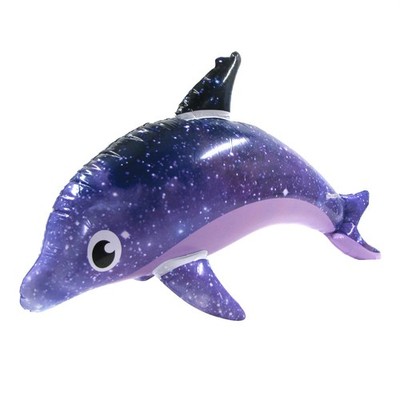 Dolphin Inflatable Pool Float Night Star Sky Water Toy Kids Birthday Party Decor