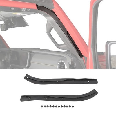 2PCS Fit 2018+ Jeep Wrangler Gladiator Front Door Rubber Seal Waterproof Strip