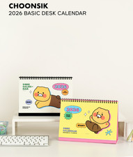 Kakao Friends Chunsik 2026 Standing Calendar K Planner Korean Desk Scheduler