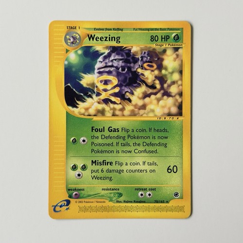 Weezing 70/165 Rare Expedition Base Set Pokemon Lightly Played