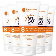  5 pack Premium Sunscreen Lotion SPF 50 PA  Moisturizer for dry skin - 60gm