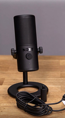 NZXT Capsule USB Tischmikrofon Schwarz mit einstellbarem Ständer