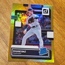 Shane Baz- 2022 Panini Donruss Baseball Rated Rookie Card Yellow # 66- Tampa Bay