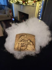 genuine early 20th-century bronze art plaque by Henri Dropsy (1885–1969), a very