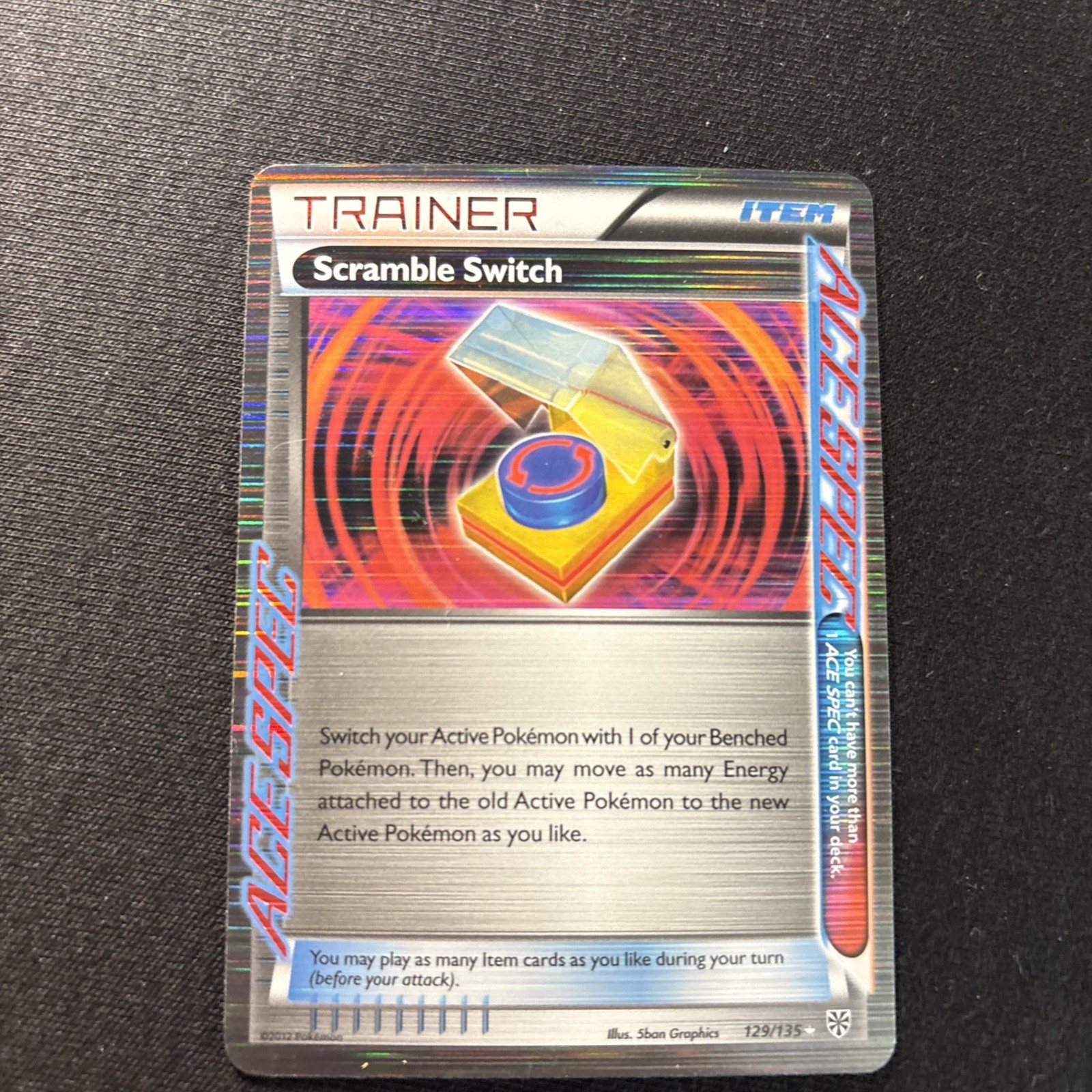 Pokemon TCG Scramble Switch Plasma Storm 129/135 Trainer Holo