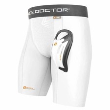 SHOCK DOCTOR 221 Core Compression Short With BioFlex L / Cup - White XL