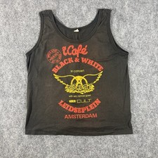 Vintage 80s Made In USA Single Stitch Aerosmith Amsterdam The Cult Band Tee Tank