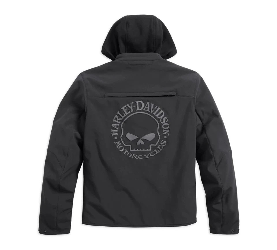 TRICORE ENTERPRISES Harley-Davidson Reflective Skull Jacke Jacket m. Kapuze CE Protected By TriCore