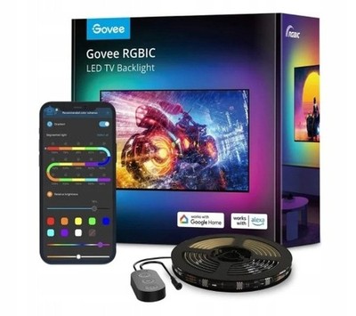 Govee H6168 RGBIC TV Backlight, Intelligentes LED-Band für Fernseher 