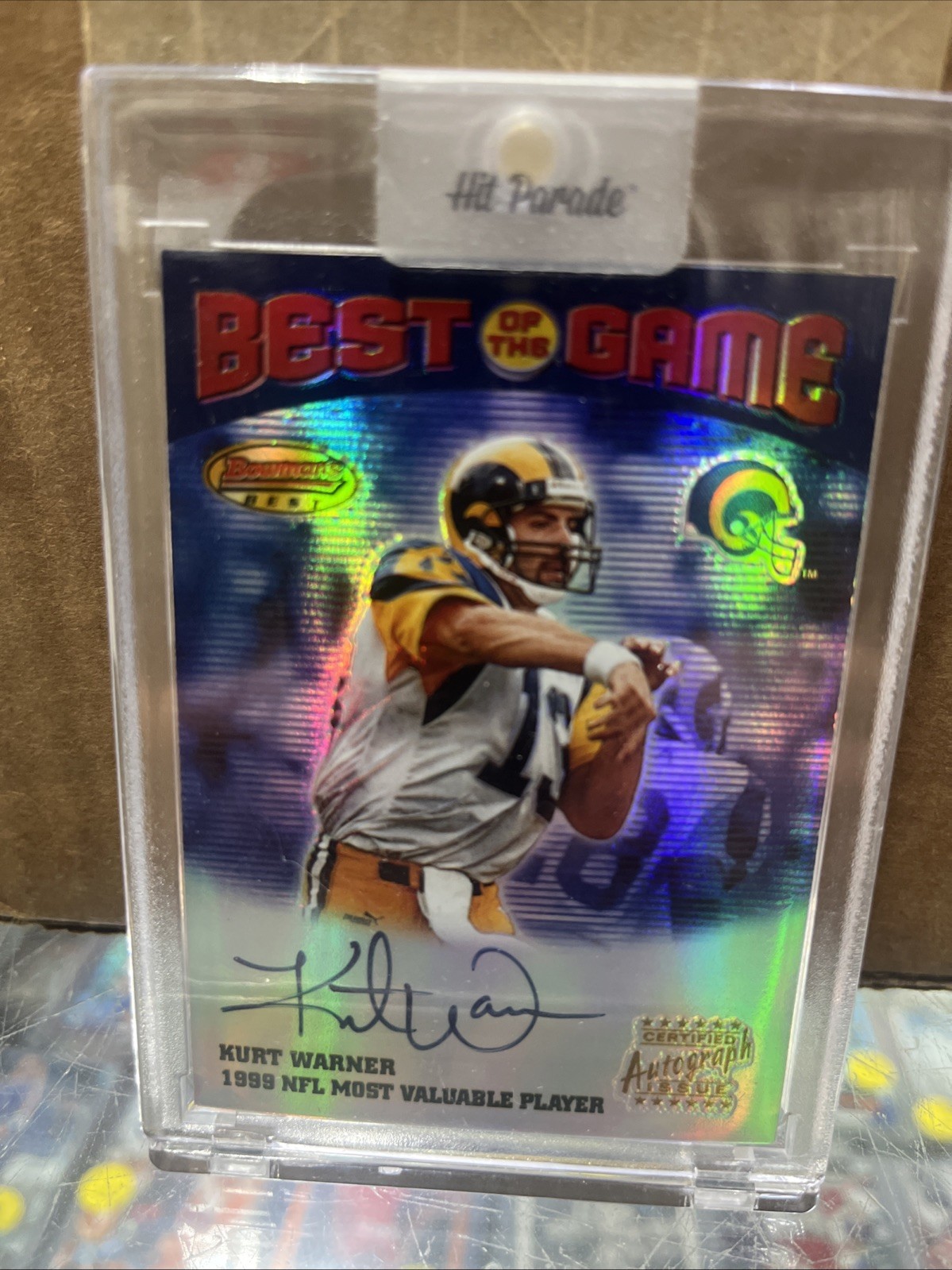 2000 Bowman Best Of The Game Kurt Warner Autograph