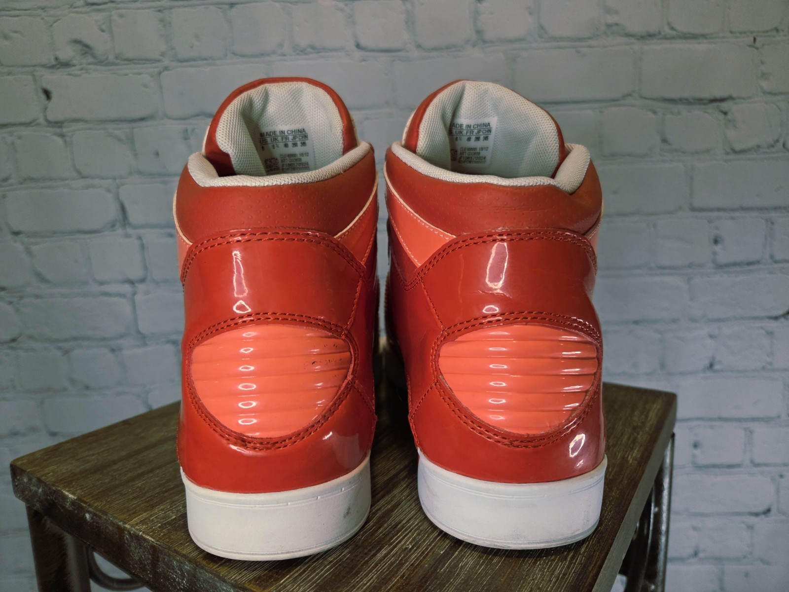 Adidas Hard Court High Top Red Pink Womens 8 thumbnail 4