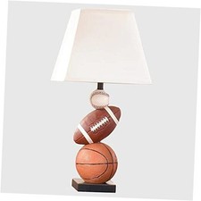 Kids Table Lamp, 14 Inch Football, Basketball  Baseball Design with Cute