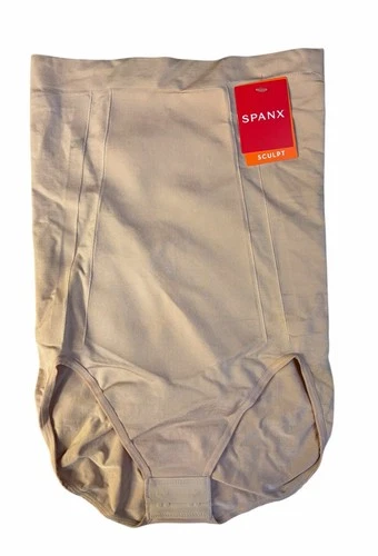 Spanx Sculpt Women’s High Waisted Brief Panty Size Small Biege Shaping 112121