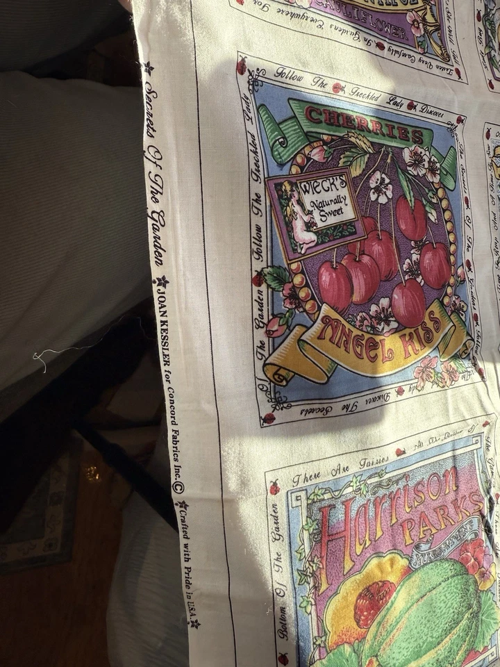 Joan Kessler Concord Fabric Secrets of the Garden Seed Pack 21” X 27” 27 Squares - Image 2 of 4