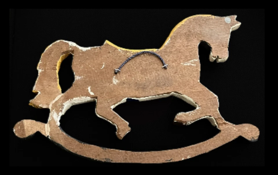 Лошадь-качалка детская настенная деревянная карусель пони 16 дюймов деревенское примитивное искусство - Изображение 3 из 4