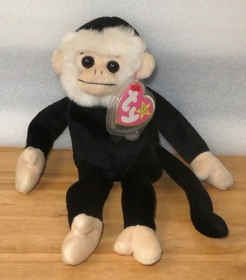 Ty Beanie Babys Mooch der Spinnenaffe weiches Plüschtier mit Etikett