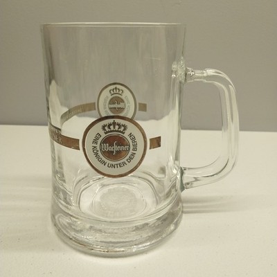 Warsteiner Brewery Germany 0.4L Glass Beer Stein Mug Tankard Embossed Bottom