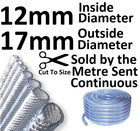 12mm (1/2") Fresh Water Non Toxic Food Grade Hose Pipe Clear Caravan Motorhome