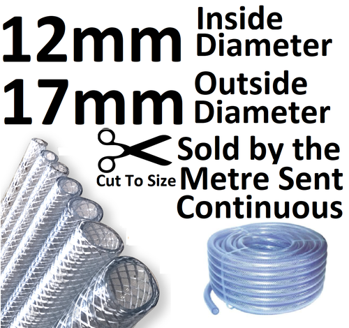 12mm (1/2") Fresh Water Non Toxic Food Grade Hose Pipe Clear Caravan Motorhome - Picture 1 of 3