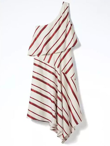 NWT Banana Republic $158 Women Stripe Layered One-Shoulder Dress 6,8P,8, 12P, 14 - Picture 3 of 3