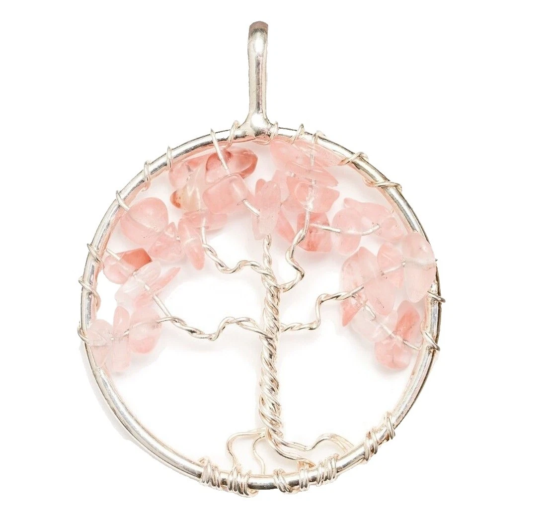 Tree of Life Cuarzo Moda Collares y Colgantes