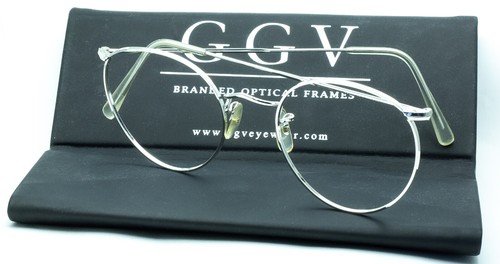 ALGHA (SAVILE ROW) 12KT GF Rhodium Beaufort Panto 50x20mm RX optische Brille Neu - Bild 4 von 13