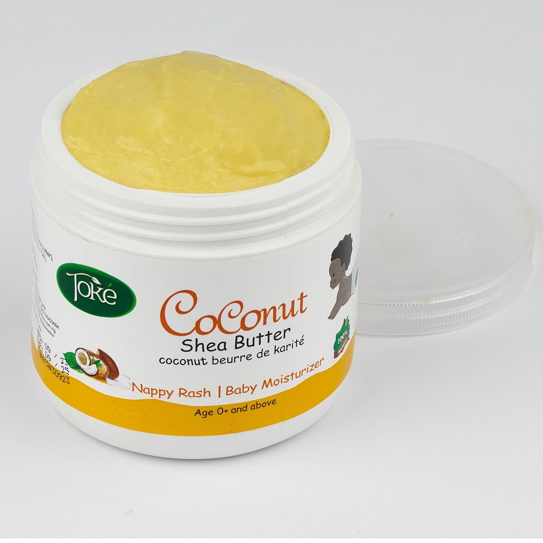 Toke Coconut Shea Butter Cream 450ml - For Sunburn, Stretch Mark