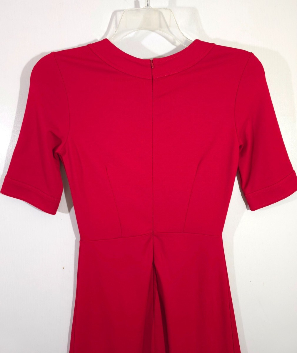 New L.K.Bennett Ivelina A-Line Dress in True Red Size US4