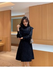 Lady lace Women dress Black