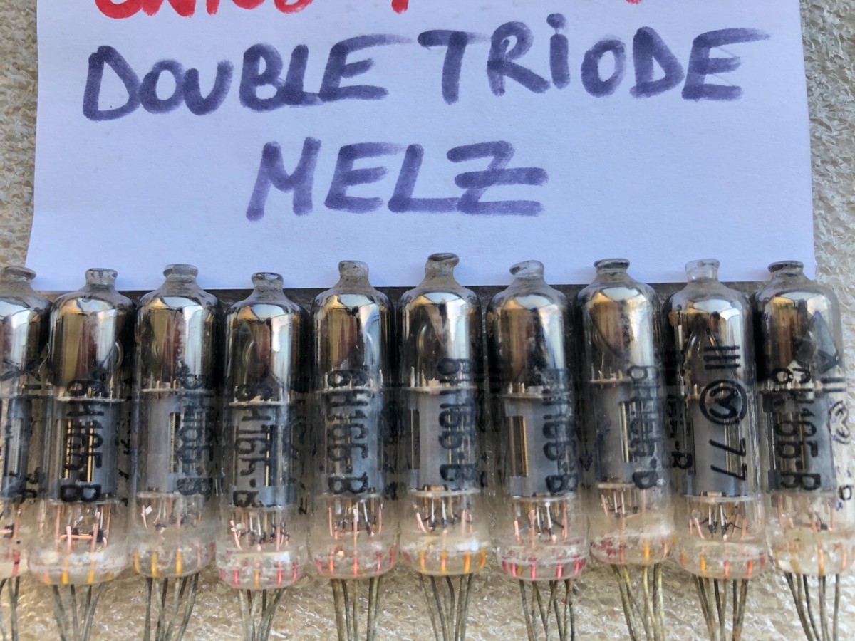 10 x VINTAGE 6N16B-V / ~6021 DOUBLE TRIODE Gold Grid, MELZ