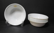 Set of 6 CORNING CORELLE BLANC Cereal Bowls (J27)