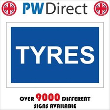 CS452 TYRES ONLY SIGN WASTE RECYCLE RECYCLING RUBBER SYNTHETIC WHEELS GARAGE