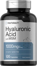Hyaluronic Acid with MSM | 1000 mg | 120 Capsules | Non-GMO | by Horbaach
