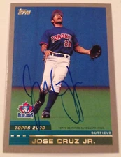 2016 Topps Archives 2000 Jose Cruz Jr. Autograph Toronto Blue Jays #A65-JCR AUT