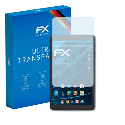 atFoliX 2x Displayschutzfolie für Alcatel A30 Tablet Schutzfolie klar Folie
