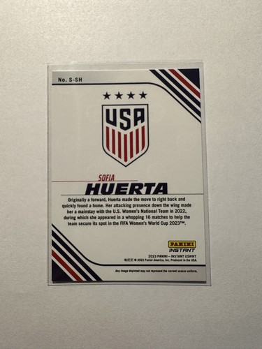 World Cup 2023 Panini SOFIA HUERTA Team USA USWNT Studio # S-SH Mint - Picture 3 of 4