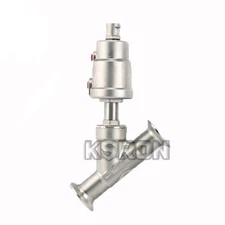 1-1/4'' DN32MM Tri Clamp Pneumatic Steam Angle Seat Valve Y Type SS304 (A)