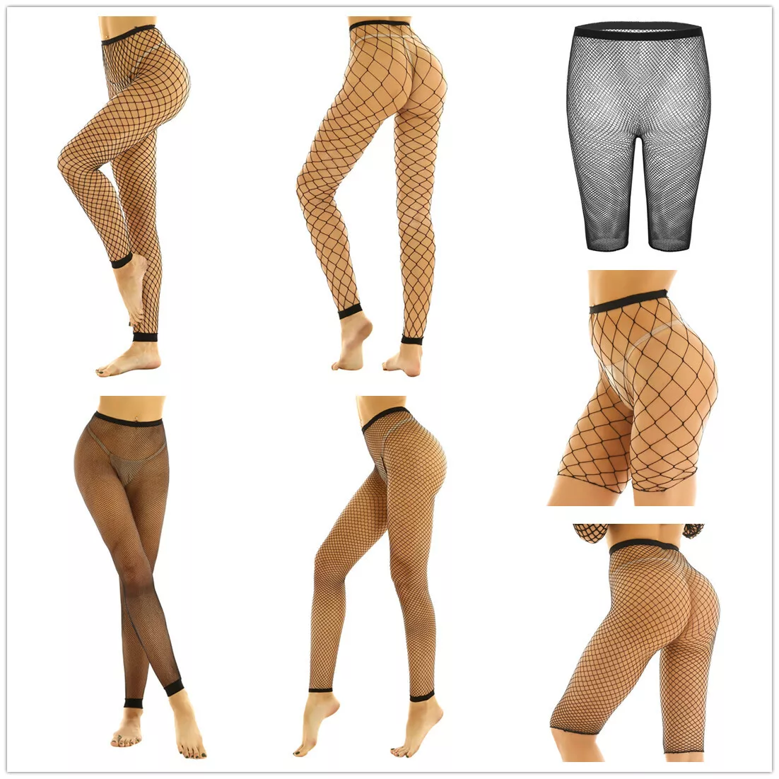 Womens Transparent Hot Pants Fishnet Lace Legging Sheer Mesh Tight Trousers  Club