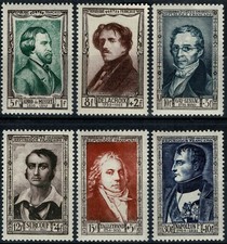 FRANCE 1951 Célébrité du XIXe Siècle  YT n° 891 à 896 Neufs ★★ luxe / MNH (A)