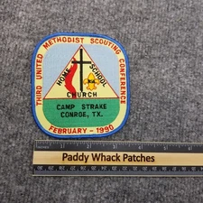 Third United Methodist Scouting Conference Camp Strake Conroe TX Patch 1990 T2