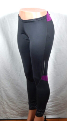 Hind running leggings gray & purple woman's size large