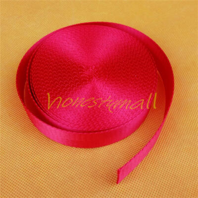 Nylon Webbing Strap 1inch Width Camping Climbing  25mm Red 10m NEW