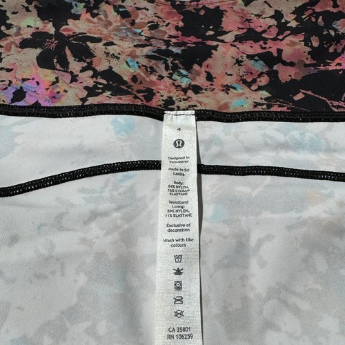 Lululemon Fast And Free HR Short 8" High Rise Style: LW7BHBS Stencil Blossom Rosso - Foto 5 di 12
