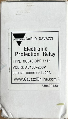 CGE40-3PR Carlo Gavazzi Electronic Overload Relay CGC Contactor