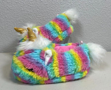 Wonder Nation Rainbow Mulicolor Unicorn Slippers Toddler Girls Size 7/8